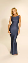 Vestido Bossa Longo Blue Jeans