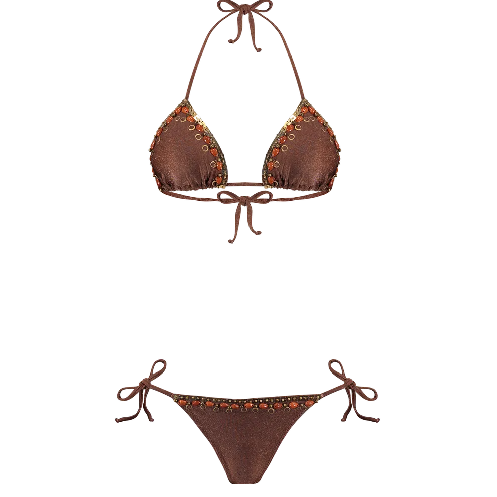 Bikini Emily Bordado Cappuccino