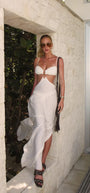 Vestido Rio Longo Textura Off White