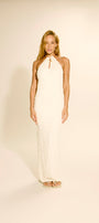 Vestido Julia textura Decote Off White