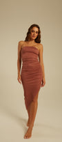 Vestido Clarita Bronze