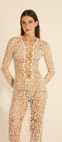 Vestido Alexia Argolas Tela Off White