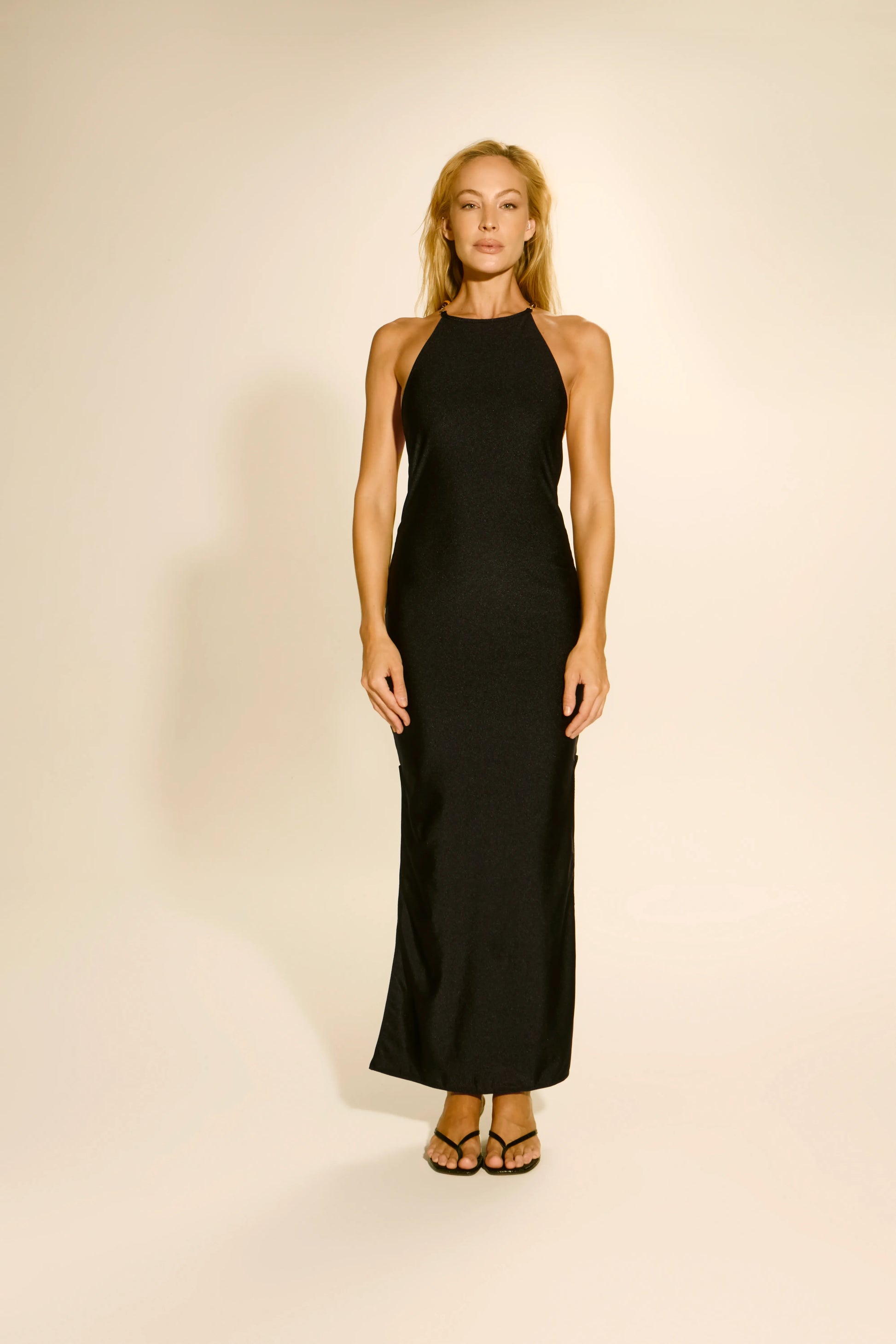 Vestido Dunas Multicolor Lycra Preto