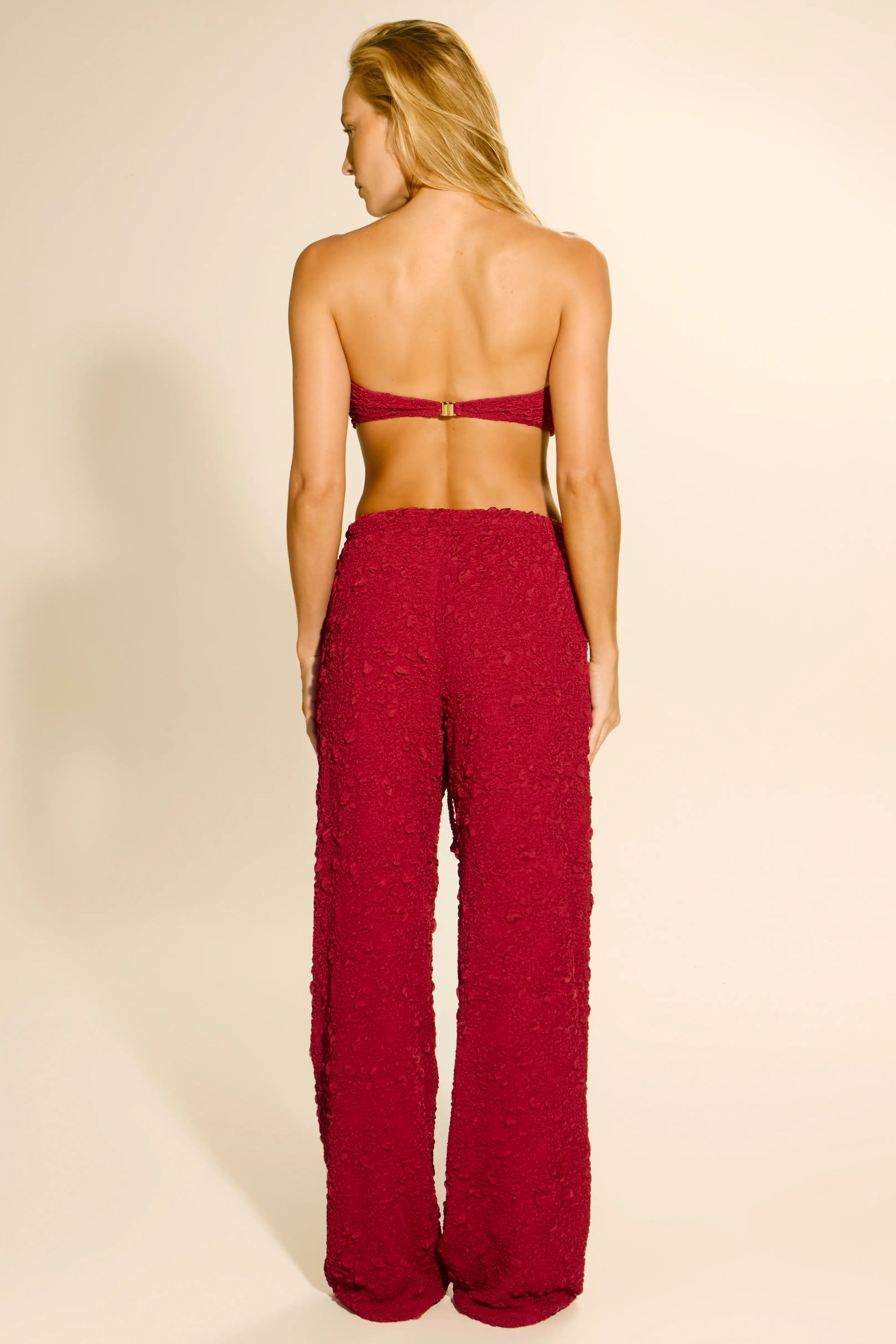 Calça Rio Textura Carmin