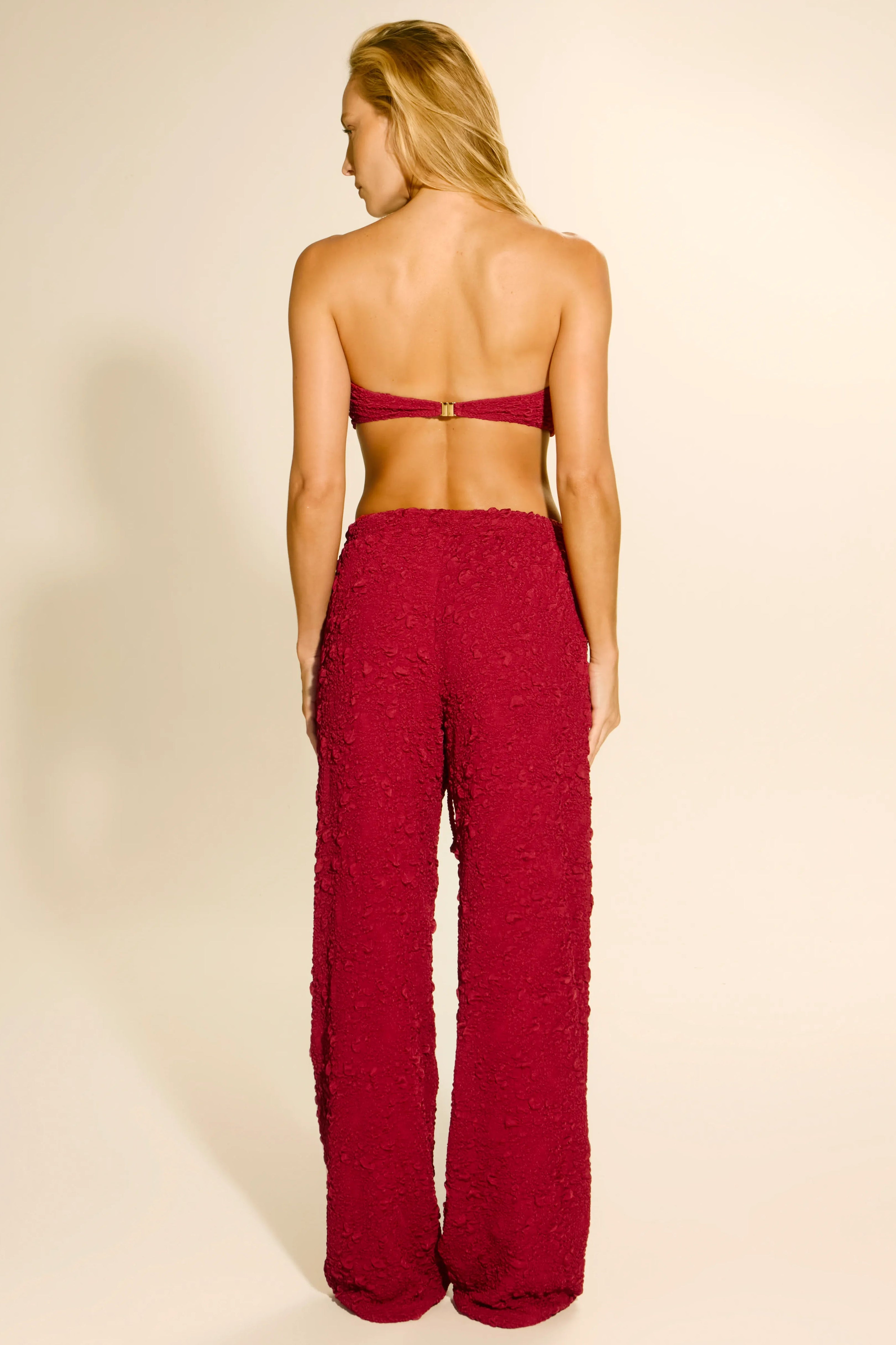 Calça Rio Textura Carmin