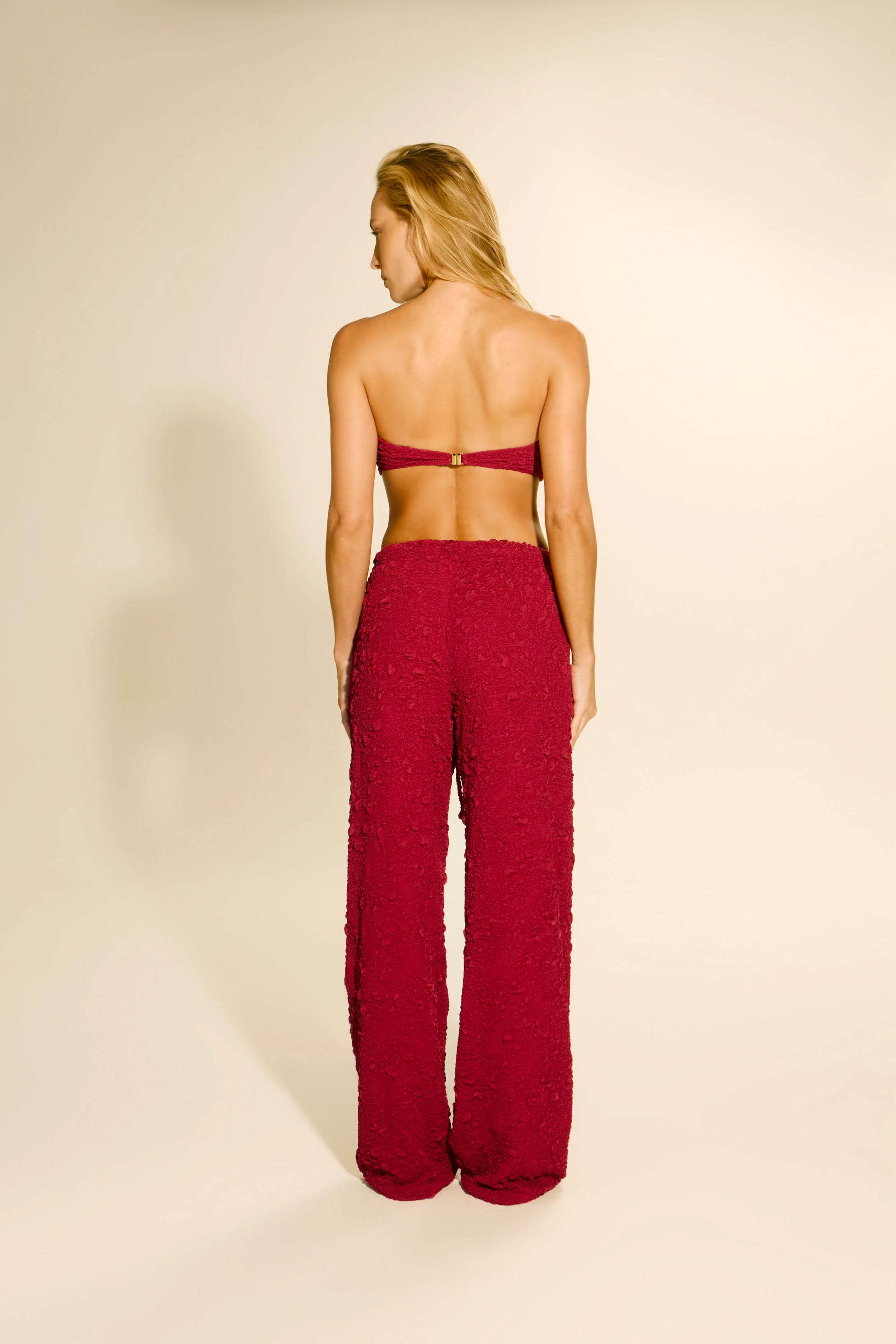 Calça Rio Textura Carmin