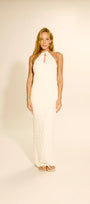 Vestido Julia textura Decote Off White
