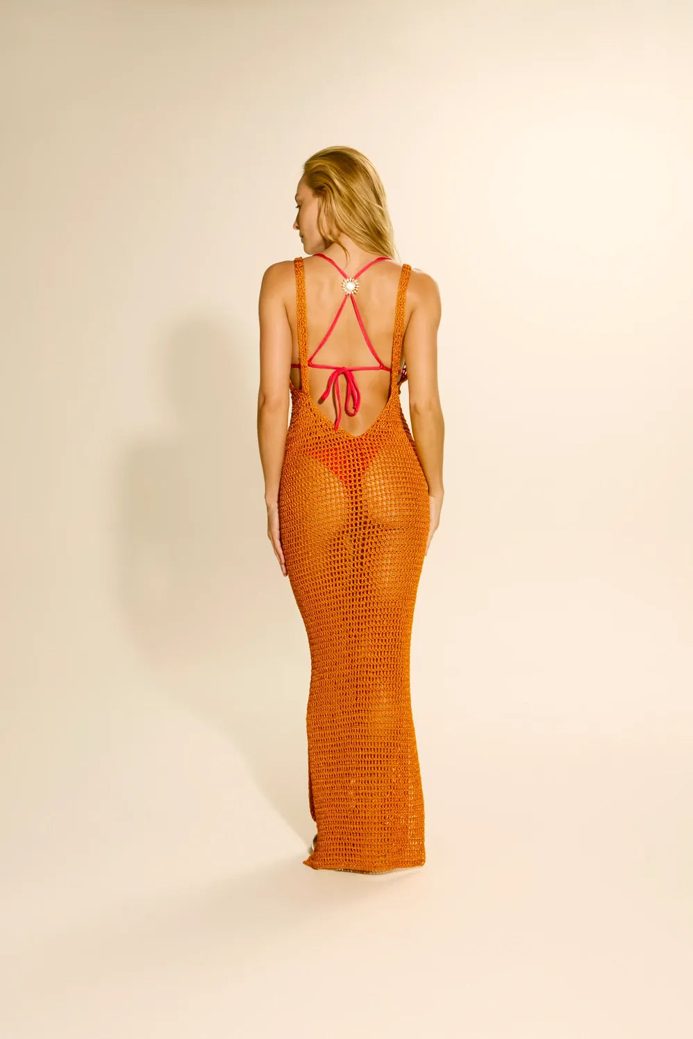 Vestido Kalina Crochê Páprica