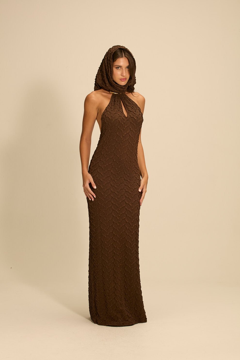 Vestido Aisha Longo Coffee