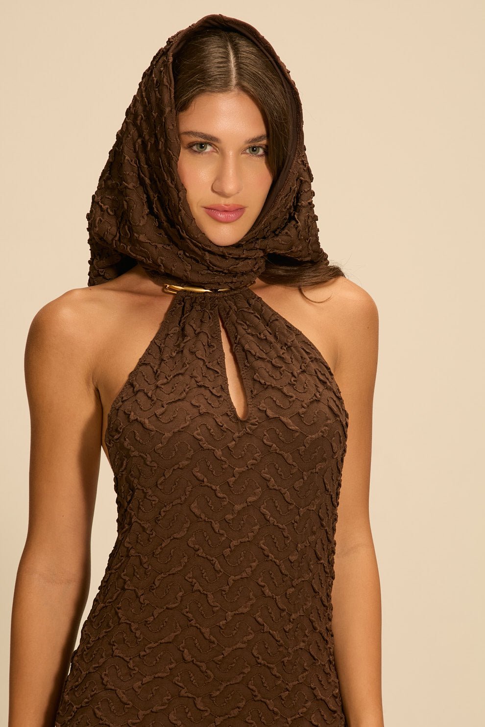 Vestido Aisha Longo Coffee