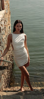 Vestido Bossa Gold Off White