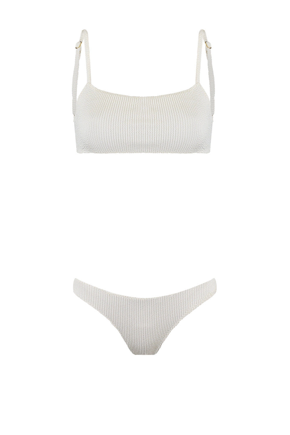 Bikini Troia Plissê Off White