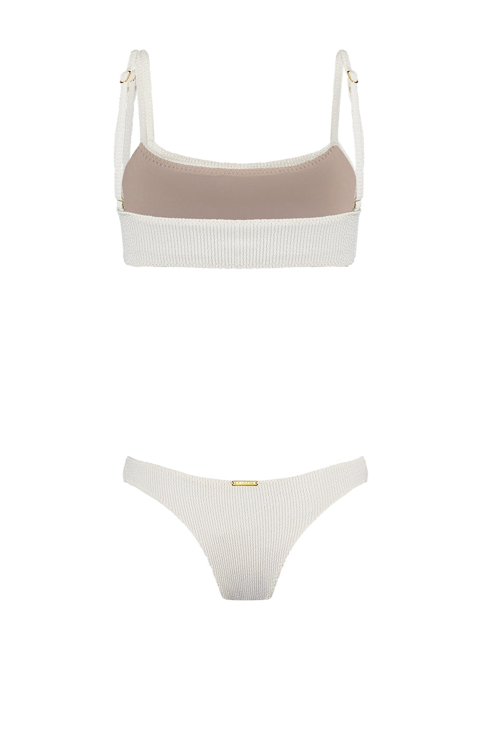 Bikini Troia Plissê Off White