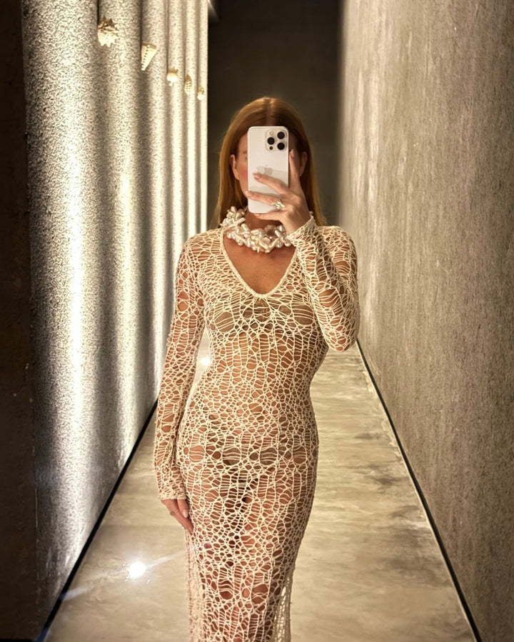 Vestido Alexia Tela Off White