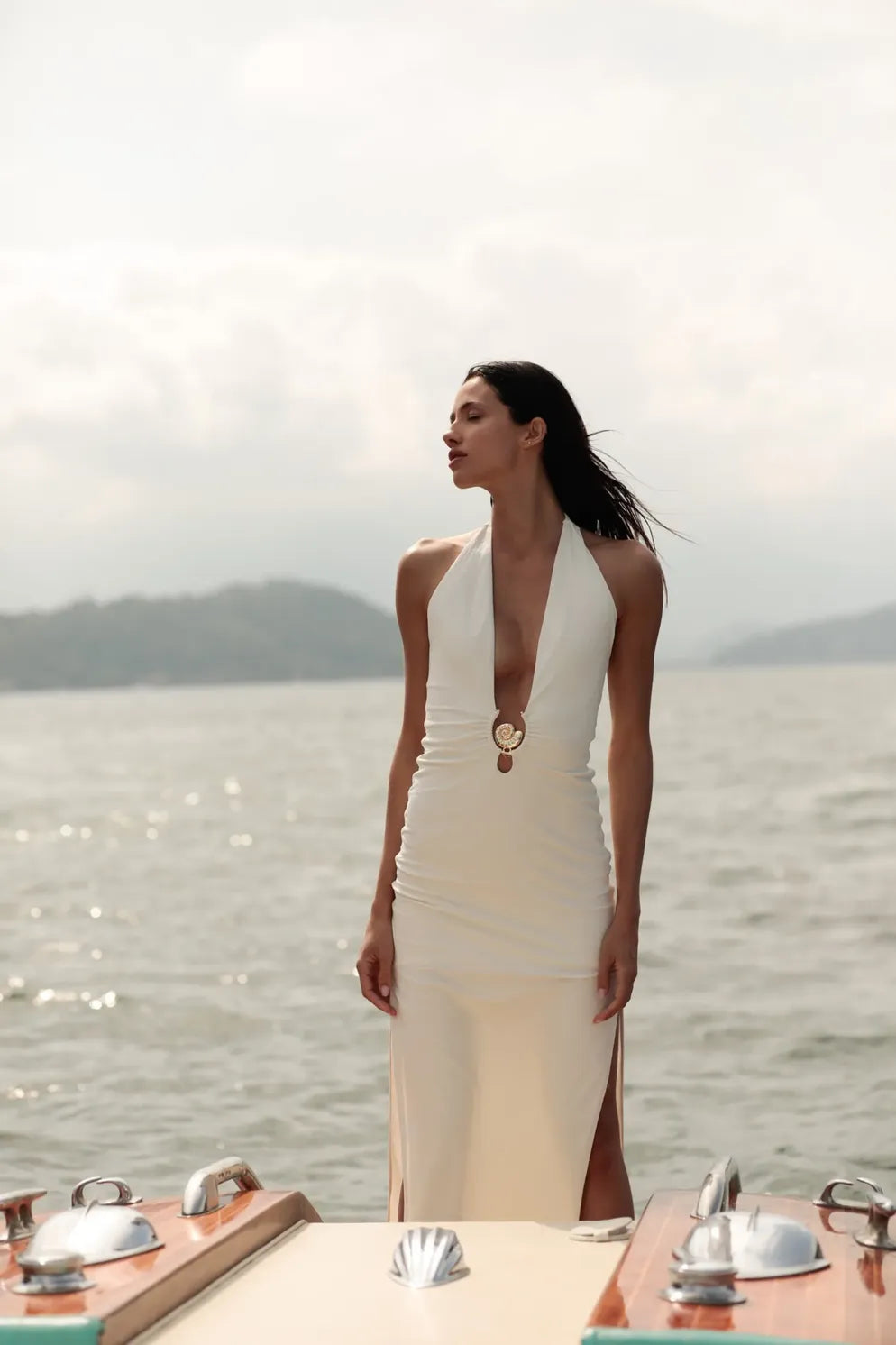 Vestido Lírios Off White