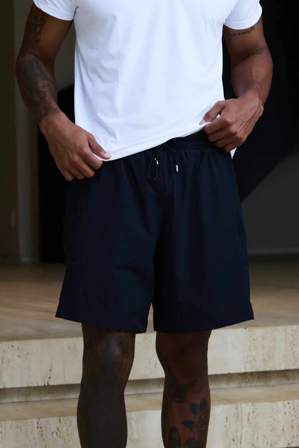 Bermuda Pierre Nylon Preto