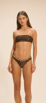 Bikini Gabi Bordado Corrente Coffee
