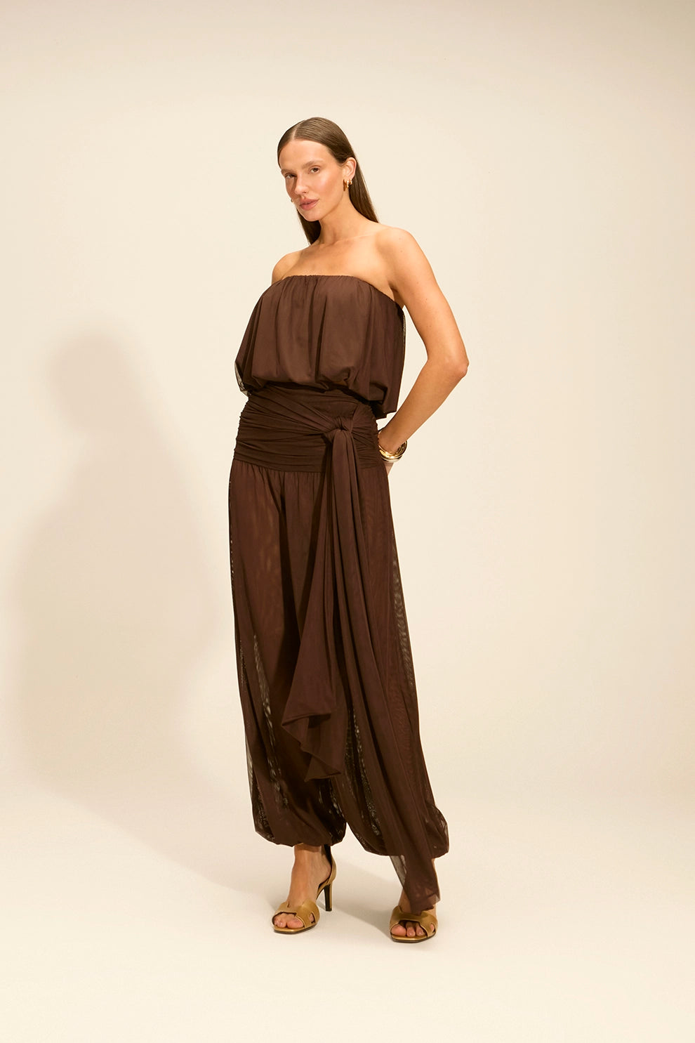 Blusa Ametista Tule Coffee