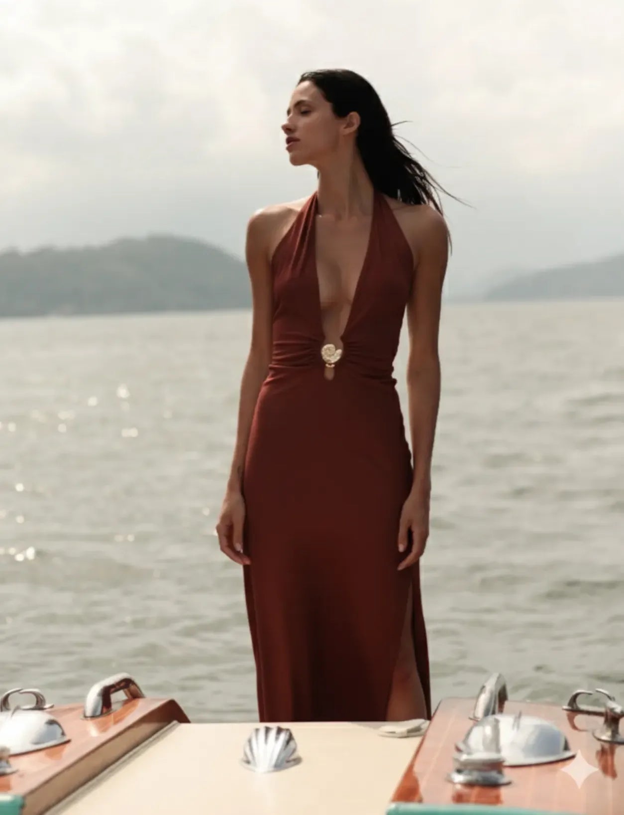 Vestido Lírios Cappuccino