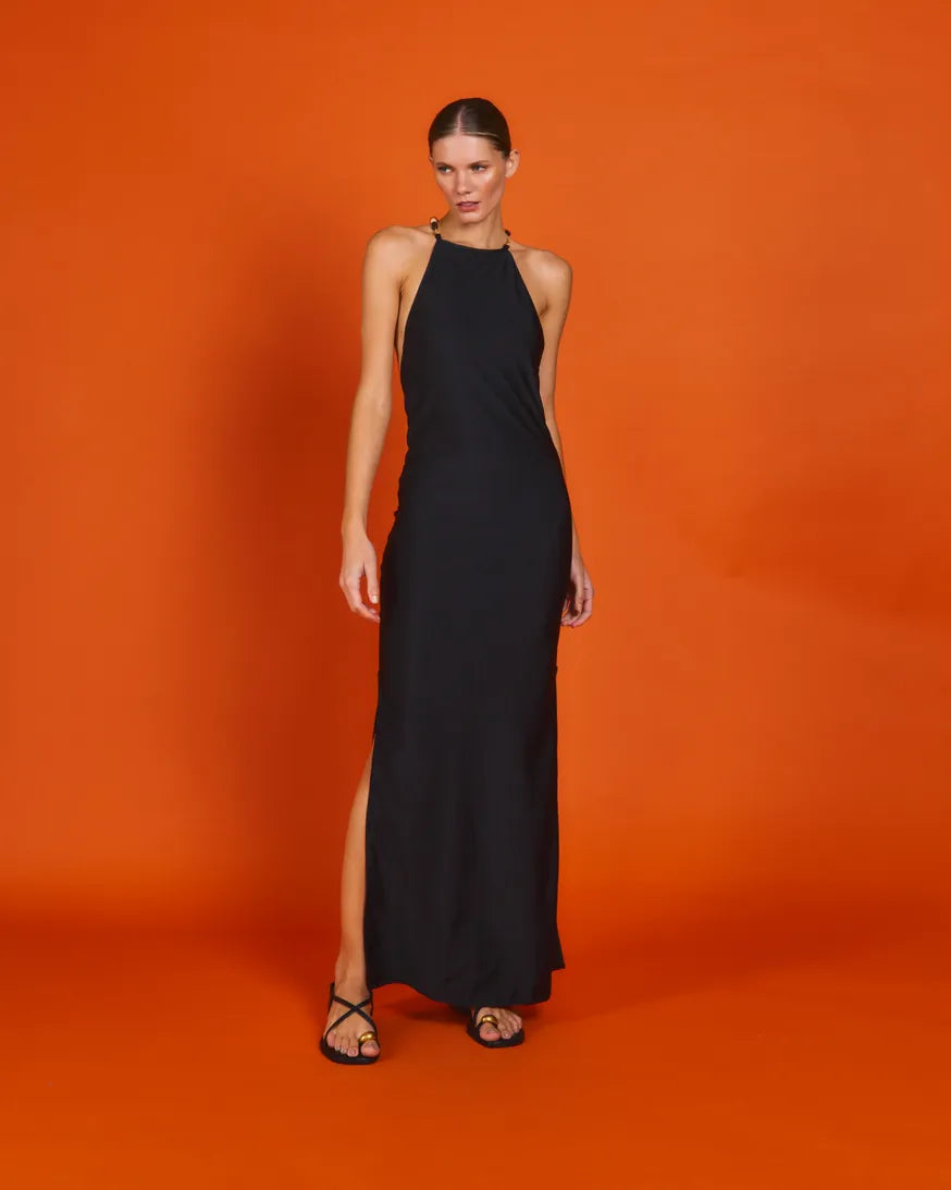 Vestido Dunas Multicolor Lycra Preto
