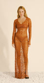 Vestido Alexia - conhaque