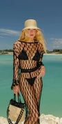 Vestido Clara Crochê Bordado Preto