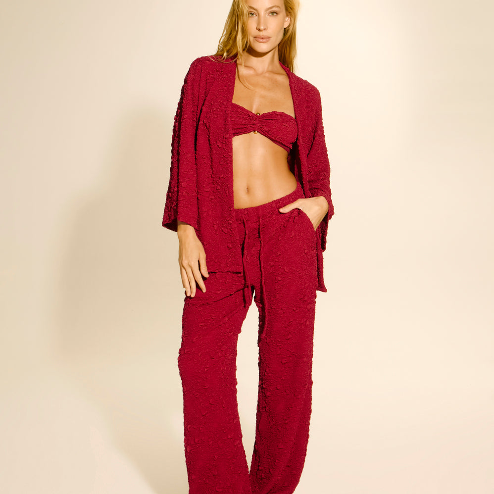 Kimono Rio Textura Carmin