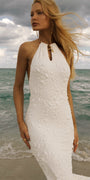 Vestido Julia textura Decote Off White