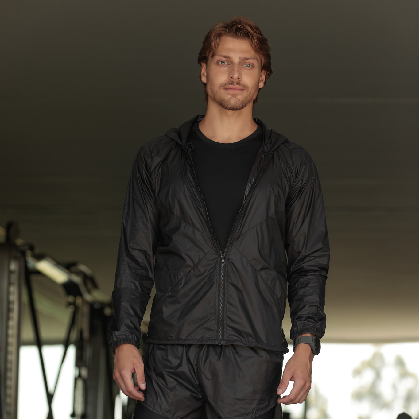 Casaco Corta Vento Masculino Preto