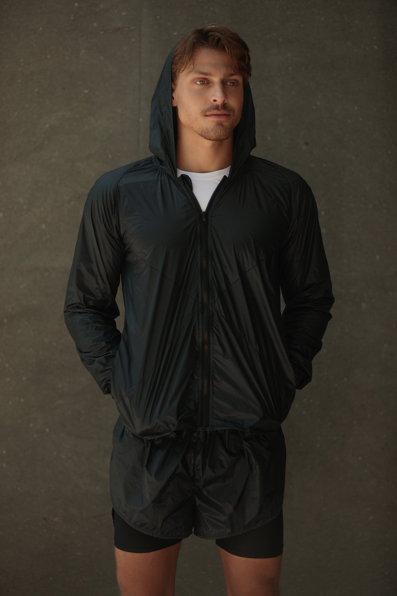 Casaco Corta Vento Masculino Preto