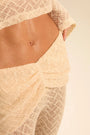 Detalhe da textura crochet do Set Bianca Off White