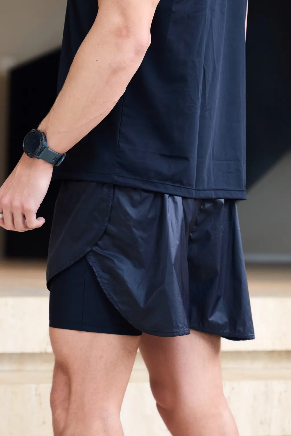 Shorts Runner Pierre Nylon Preto