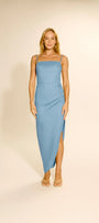Vestido Vitória Linho Celeste