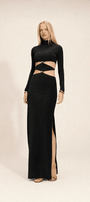 Vestido Âmbar Manga Longa Preto