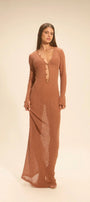 Vestido Bunny Crochet Bronze