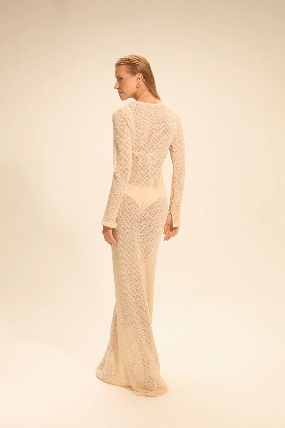Vestido Bunny Crochet Off White