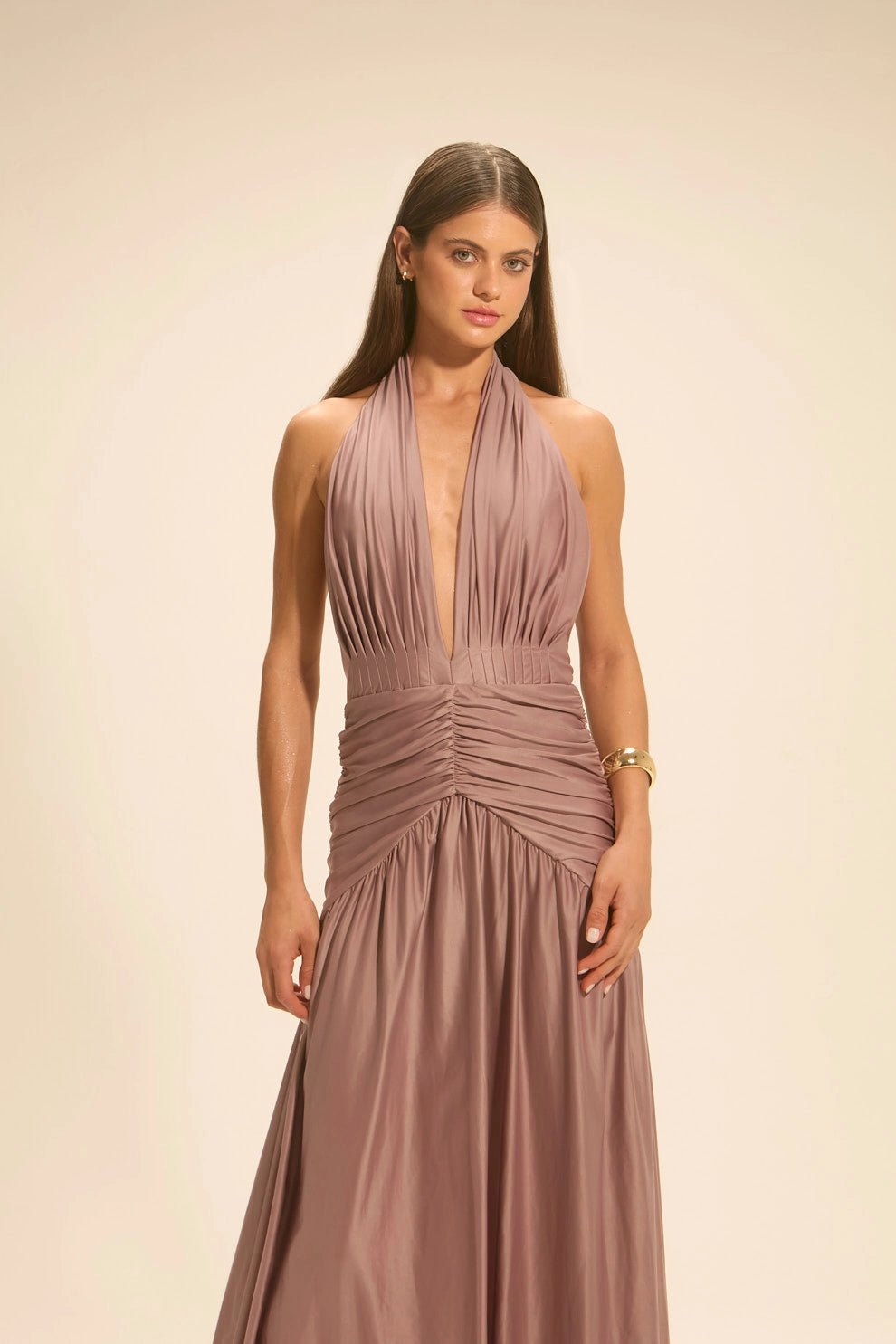 Vestido Gaia Longo Rosa