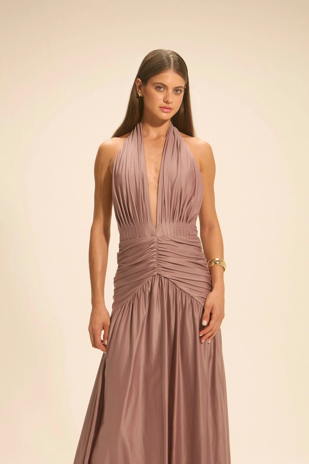 Vestido Gaia Longo Rosa