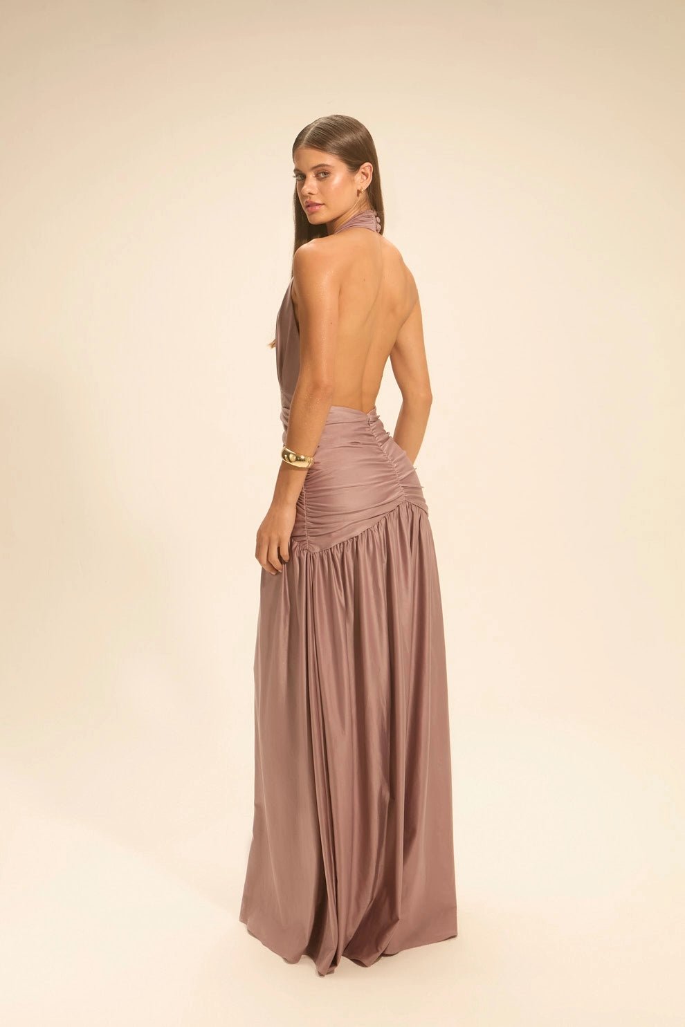Vestido Gaia Longo Rosa