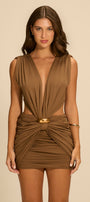 Vestido Curto Livia Marrom
