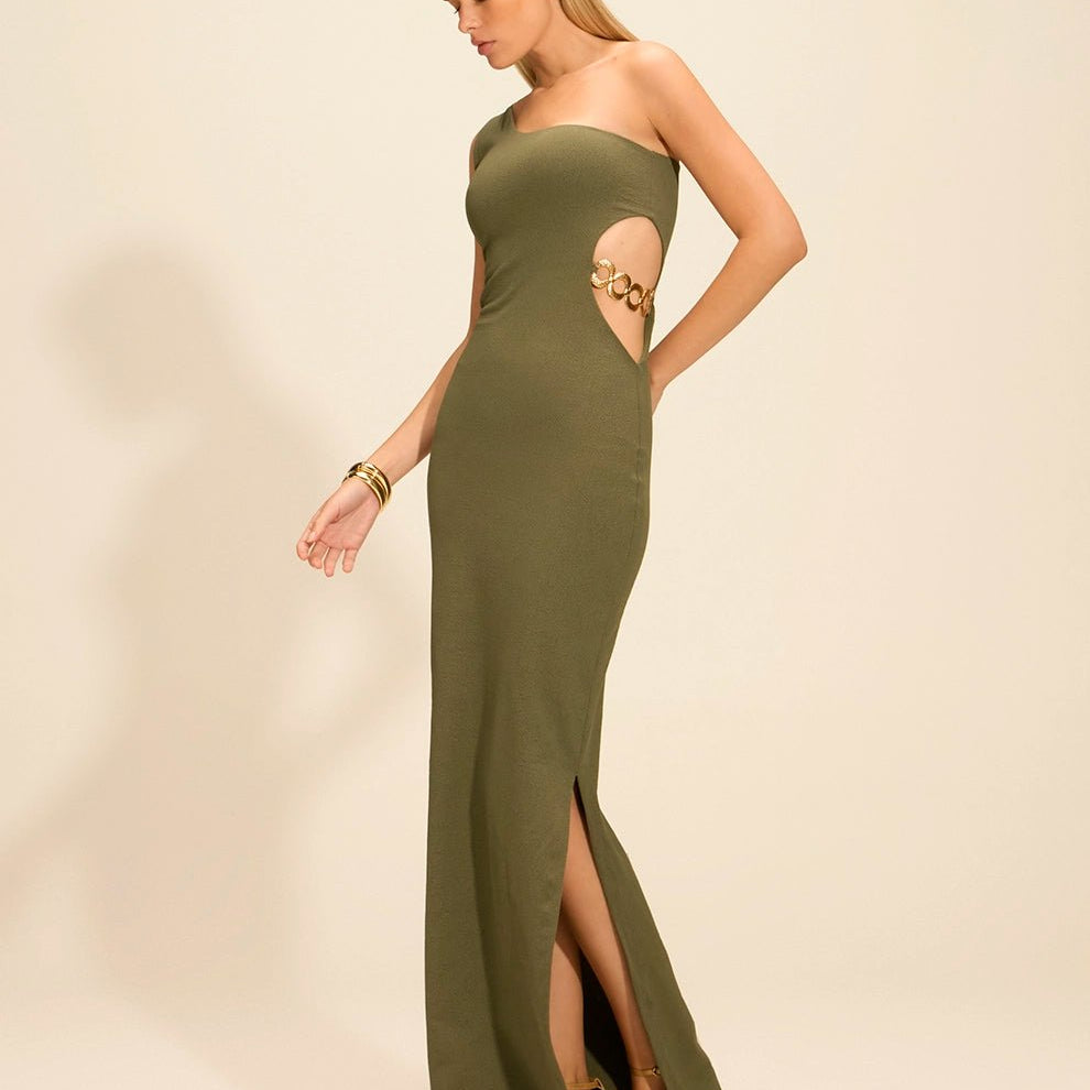 Vestido Lua Longo Croco