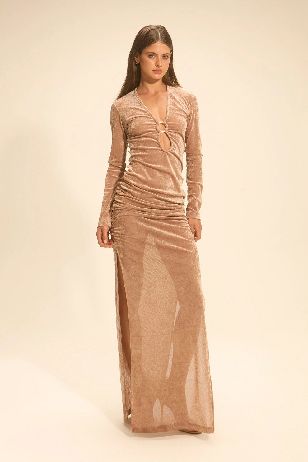 Vestido Longo Marcela Chocolate