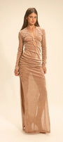 Vestido Longo Marcela Chocolate