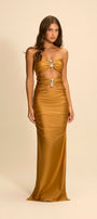 Vestido Longo Mareu Caramelo