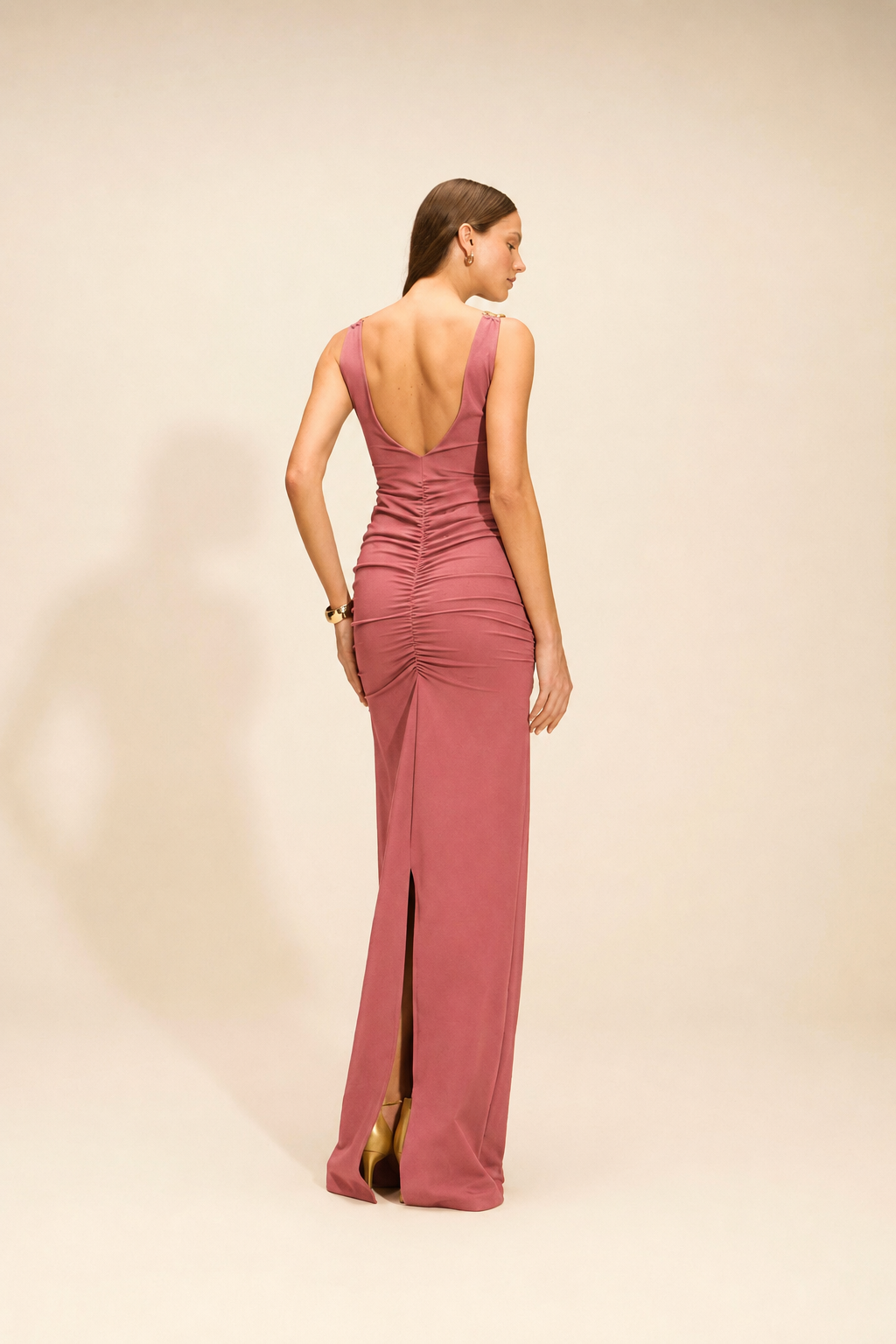 Vestido Névoa Longo Romã