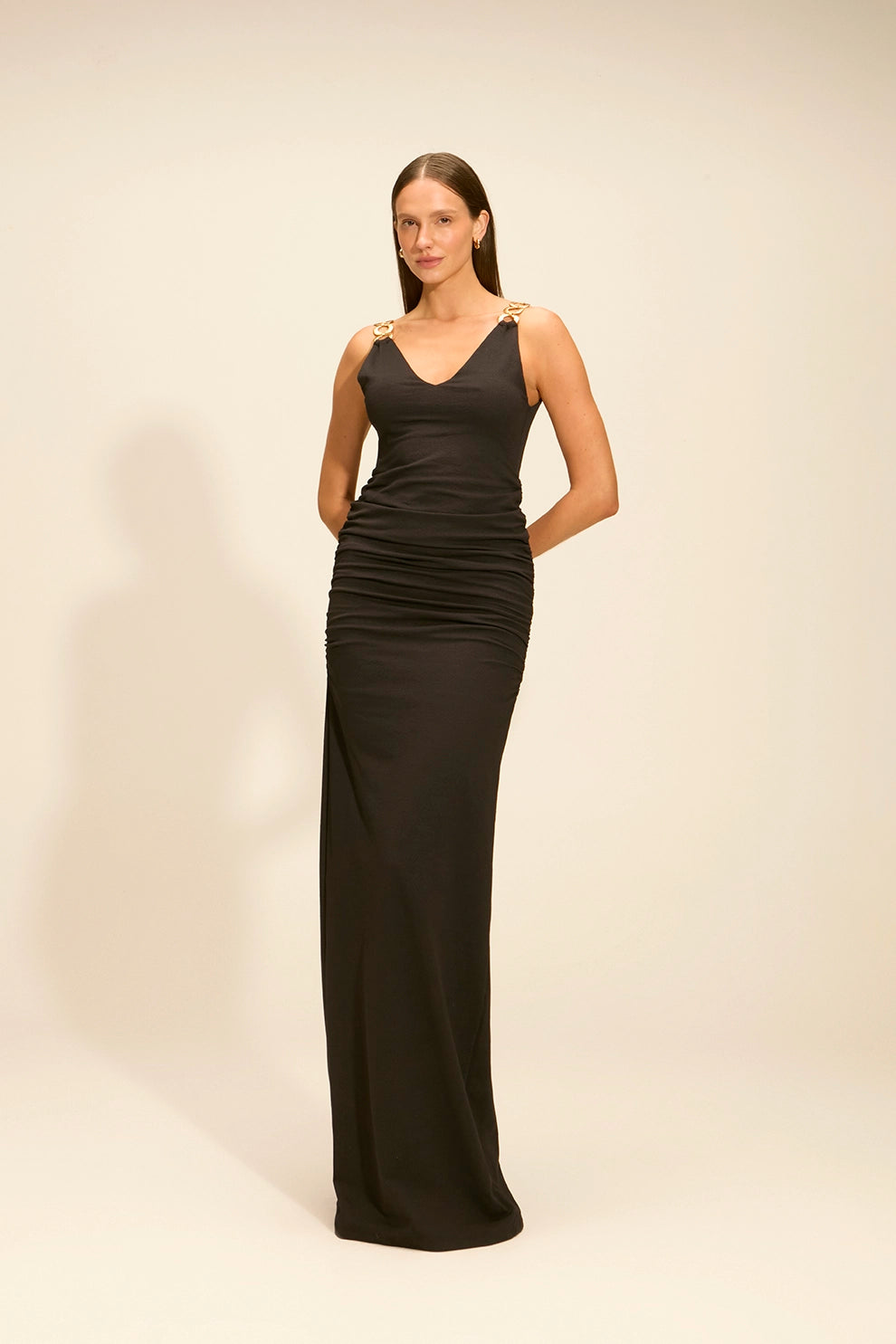 Vestido Névoa Longo Preto