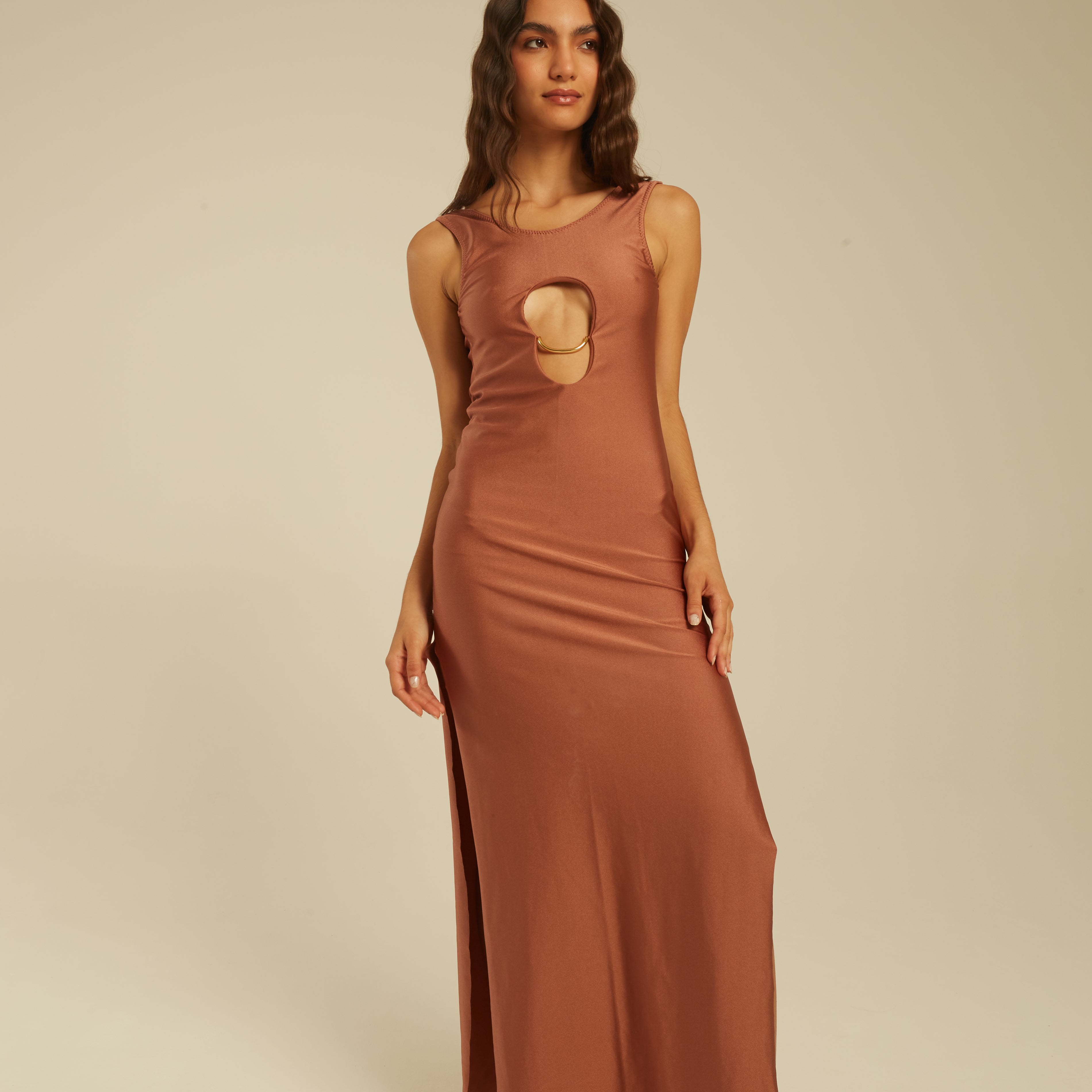 Vestido Oister - Bronze