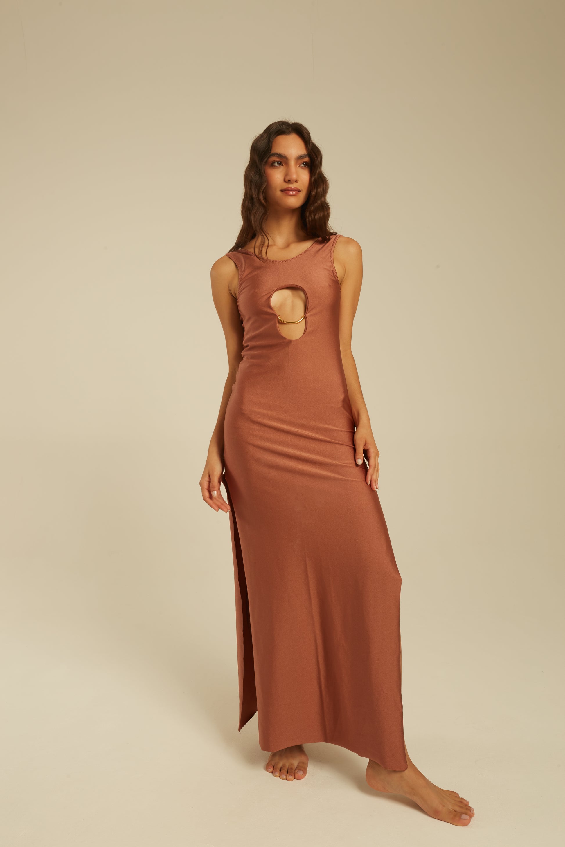 Vestido Oister - Bronze