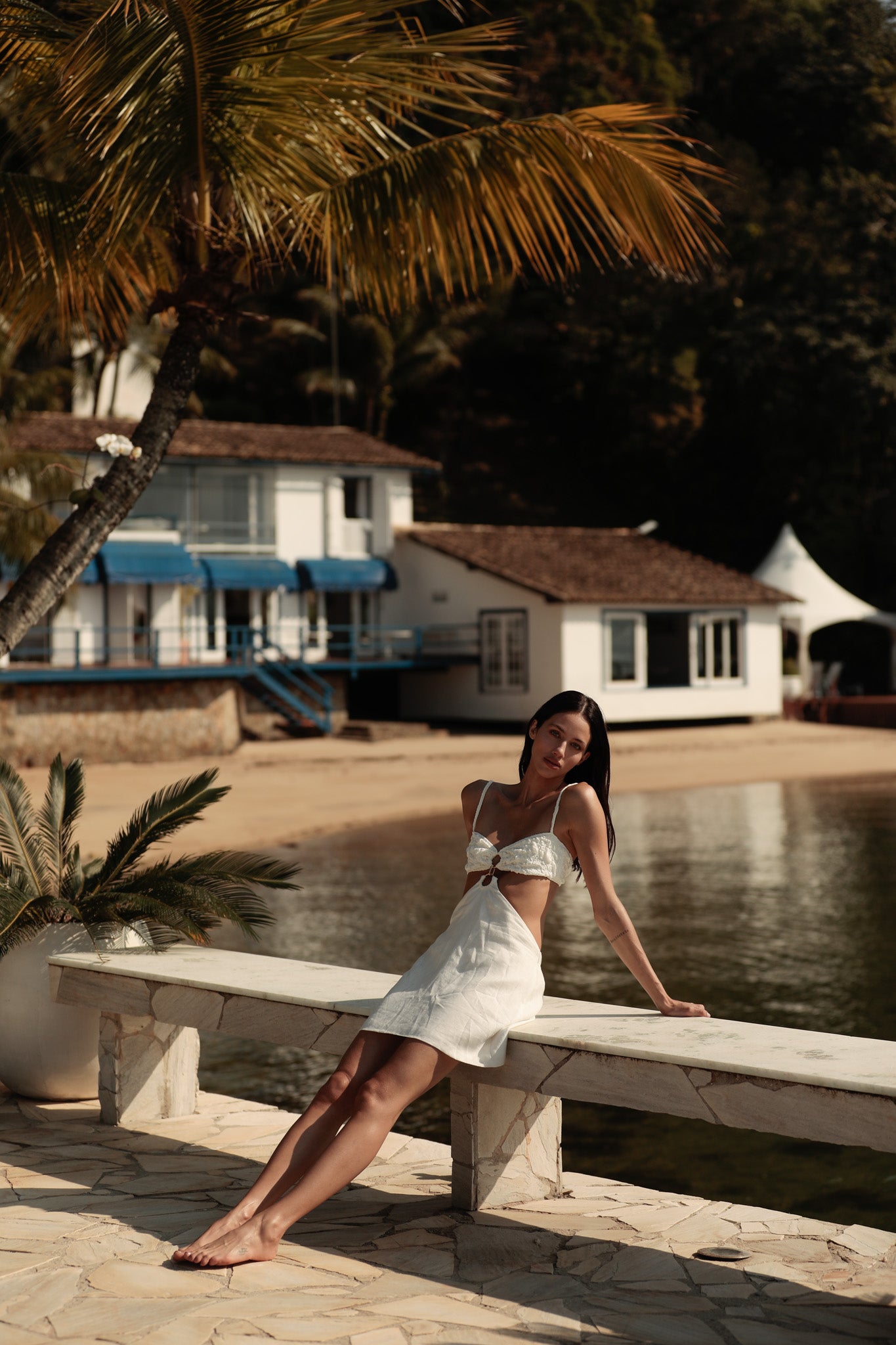 Vestido Rio Textura Off White
