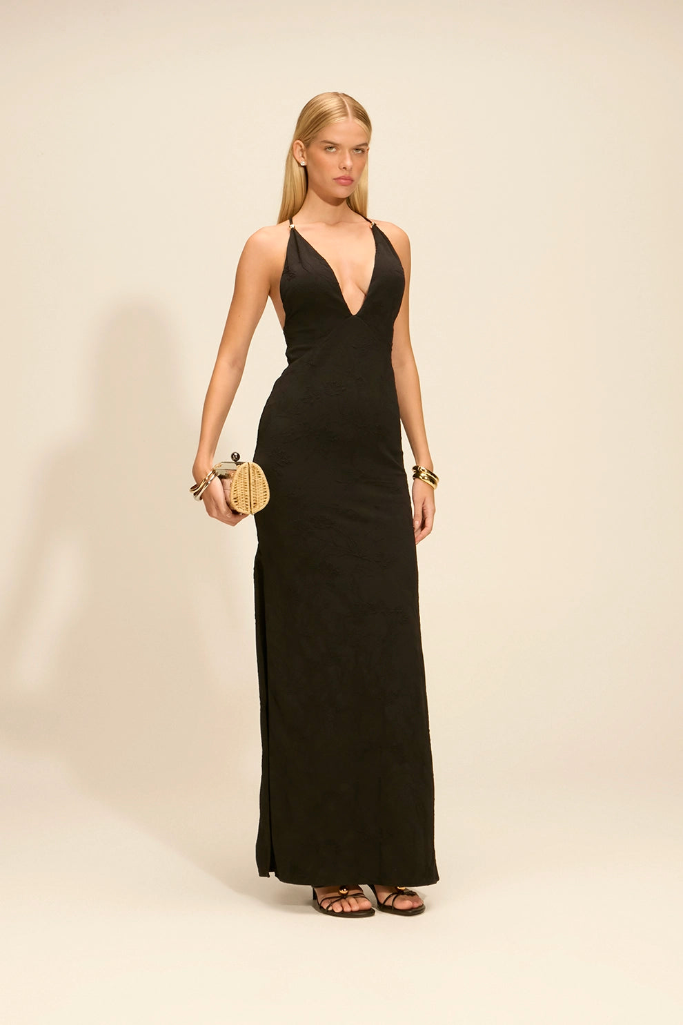 Vestido Salina Longo Preto